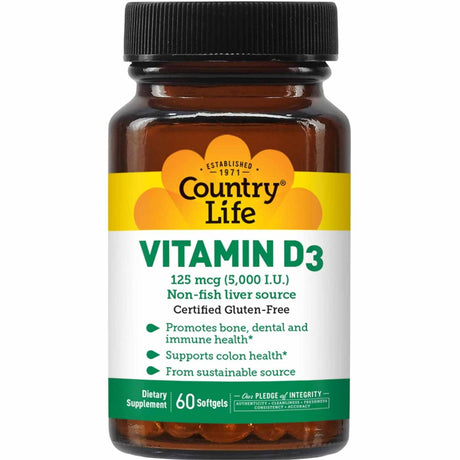 Country Life Vitamina D3 5000 IU - 60 Cápsulas Blandas - Haz Tu Pedido
