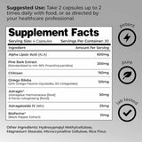 Leviathan Nutrition Suplemento Apoyo Renal  - 120 Cápsulas - Tabla Nutricional - Haz Tu Pedido

