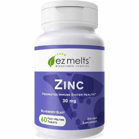 EZ Melts Zinc 30 mg - 60 Tabletas - Haz Tu Pedido