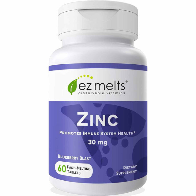 EZ Melts Zinc 30 mg - 60 Tabletas - Haz Tu Pedido