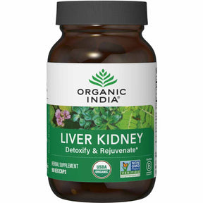 Organic India Suplemento de Apoyo al Riñón y el Hígado - 90 Cápsulas Veganas - Haz Tu Pedido