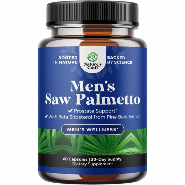 Natures Craft Saw Palmetto para Hombres - 60 Cápsulas - Haz Tu Pedido