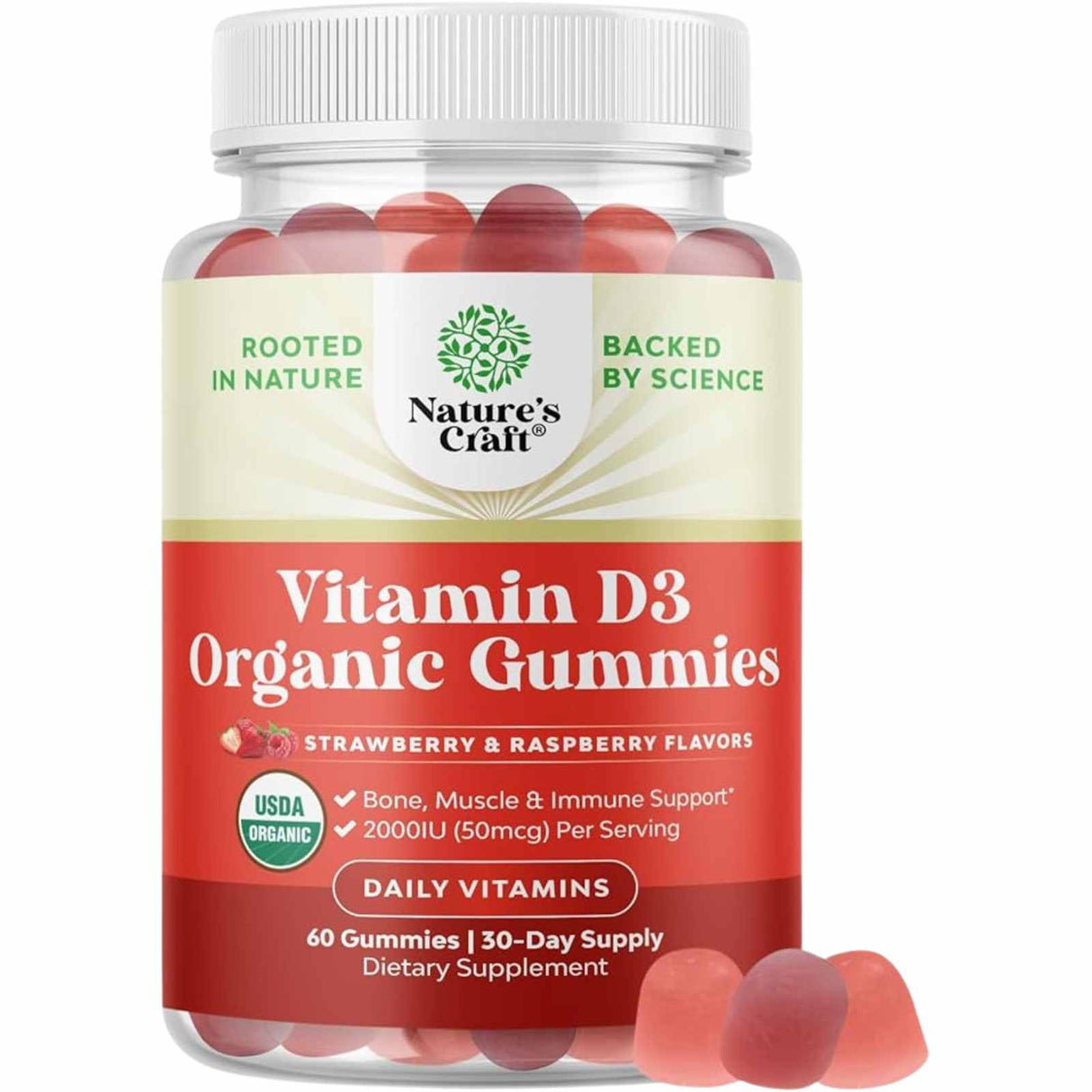 Natures Craft Vitamina D3 2000 IU - 60 Gomitas - Haz Tu Pedido