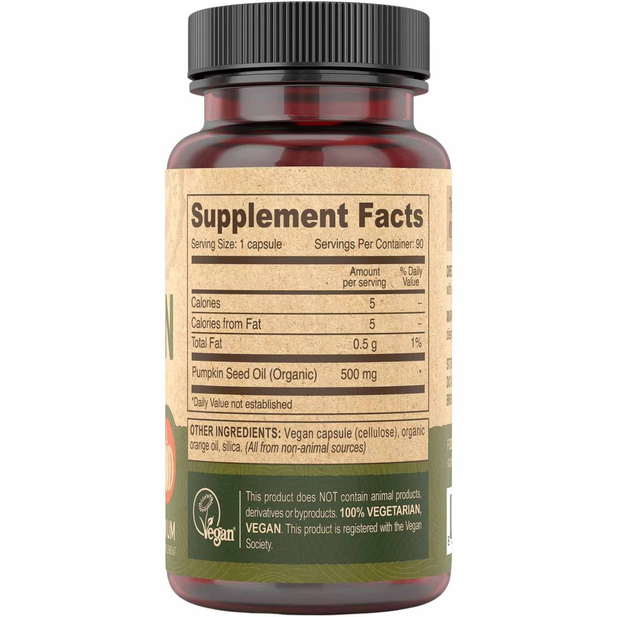 Deva Nutrition Aceite de Semillas de Calabaza - 90 Cápsulas Veganas - Tabla Nutricional - Haz Tu Pedido