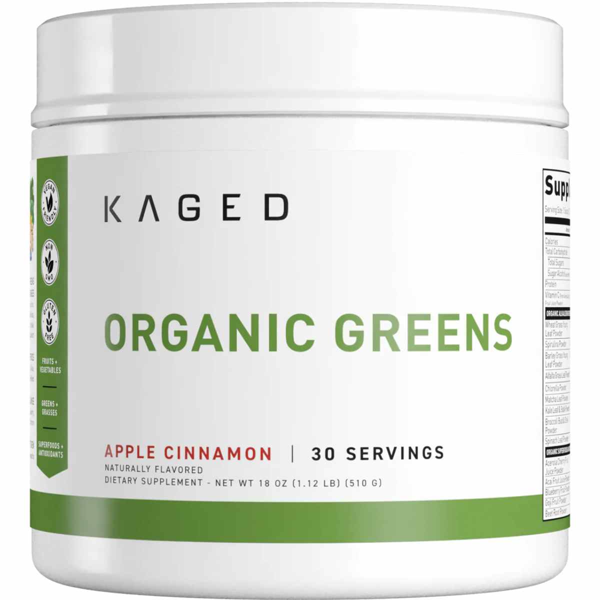 Kaged Verduras Orgánicas - Sabor Manzana Canela - 510 g - Haz Tu Pedido
