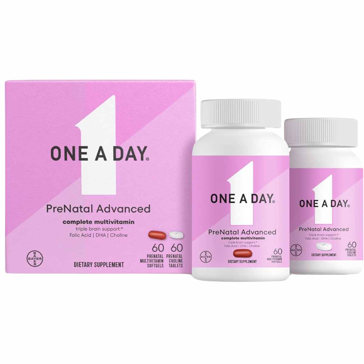 One A Day Dúo Multivitamínico Completo Prenatal  - 120 Cápsulas Blandas / Tabletas - Haz Tu Pedido
