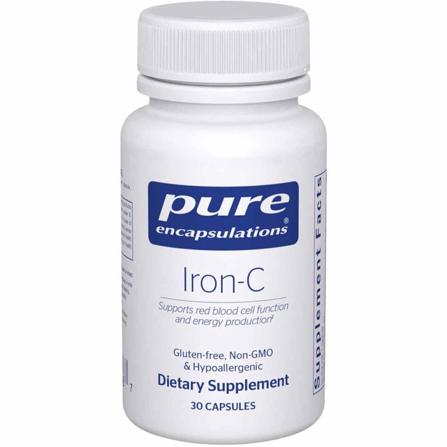 Pure Encapsulations Hierro Con Vitamina C  - 30 Cápsulas - Haz Tu Pedido