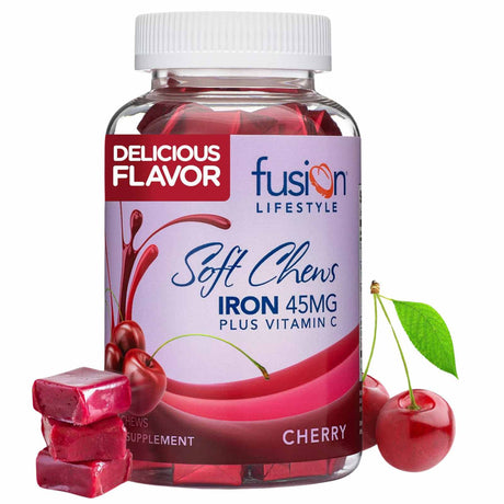 Fusion Lifestyle Hierro  - Sabor Cereza - 60 Masticables - Haz Tu Pedido