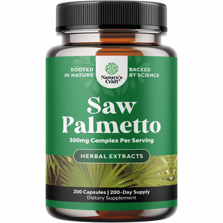 Natures Craft Saw Palmetto 500 mg - 200 Cápsulas - Haz Tu Pedido