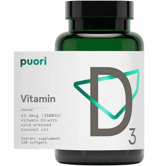 Puori Vitamina D3 2500 IU - 120 Cápsulas Blandas - Haz Tu Pedido