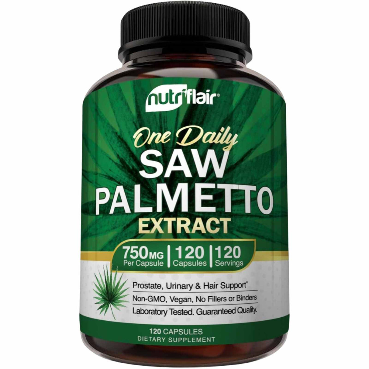 NutriFlair Extracto Saw Palmetto 750 mg - 120 Cápsulas Vegetales - Haz Tu Pedido