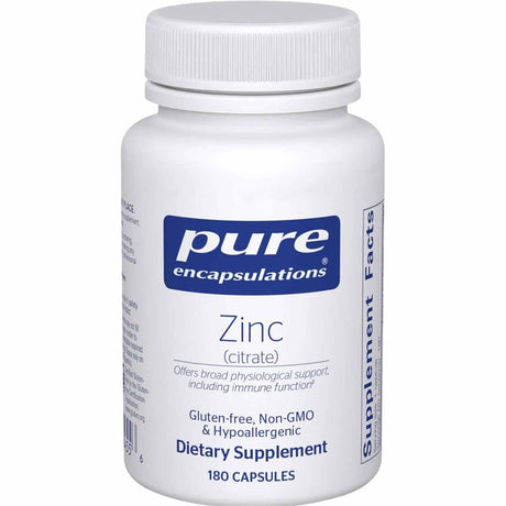 Pure Encapsulations Citrato de Zinc - 180 Cápsulas - Haz Tu Pedido