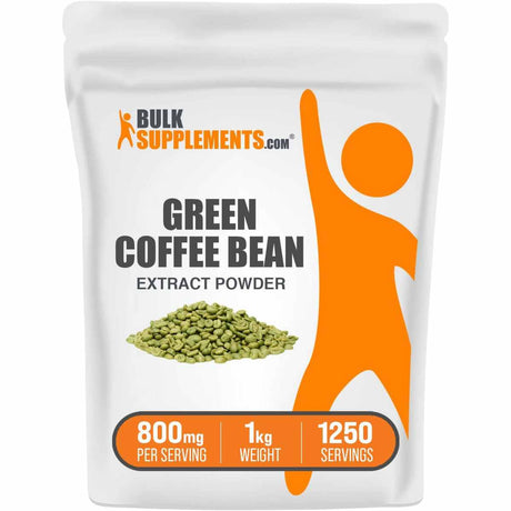 BulkSupplements.com Extracto de Grano de Café Verde  800 mg - 1000 g - Haz Tu Pedido
