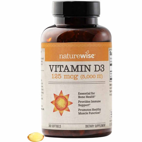 NatureWise Vitamina D3 5000 IU - 360 Cápsulas Blandas - Haz Tu Pedido