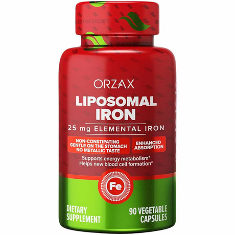 Orzax Hierro liposomal 25 mg - 90 Cápsulas Vegetales - Haz Tu Pedido