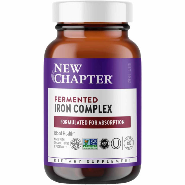 New Chapter Complejo de Hierro Fermentado  - 60 Tabletas Vegetarianas - Haz Tu Pedido