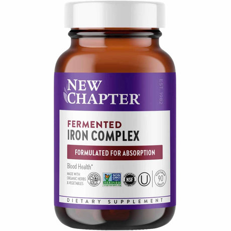 New Chapter Complejo de Hierro Fermentado - 90 Tabletas Vegetarianas - Haz Tu Pedido