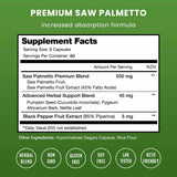 NutraChamps Saw Palmetto 600 mg - 120 Cápsulas Veganas