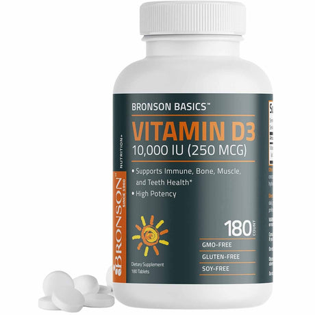 Bronson Vitamina D3 10000 IU - 180 Tabletas - Haz Tu Pedido