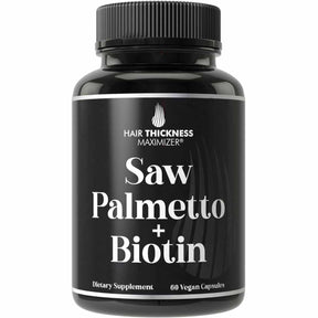 Hair Thickness Maximizer Saw Palmetto con Biotina 1000 mg - 60 Cápsulas Veganas - Haz Tu Pedido