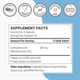 Centrofenoxina 500 mg - 60 Cápsulas Vegetarianas