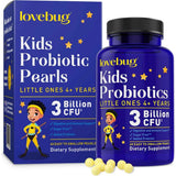 Lovebug Probioticos LITTLE ONES Digestión Natural Para Niños 3 Mil Millones CFU - Sabor Naranja - 60 Esferas