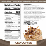 Orgain Proteína Orgánica 21 g - Sabor Café Helado - 920 Tabletas Orgánicas - Tabla Nutricional - Haz Tu Pedido