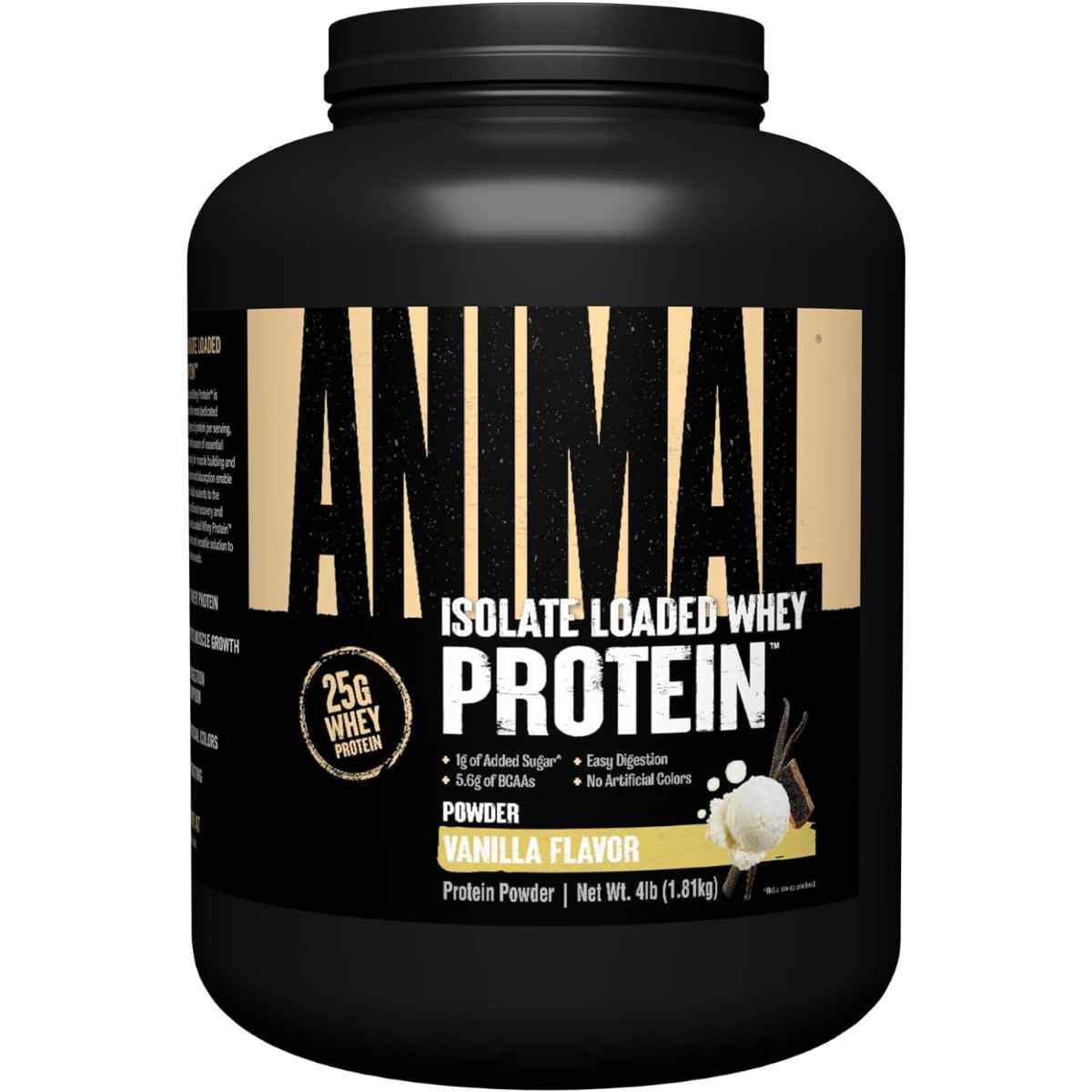 Animal Proteína de Suero de Leche Aislada 25 g - Sabor Vainilla - 4 polvo - Haz Tu Pedido