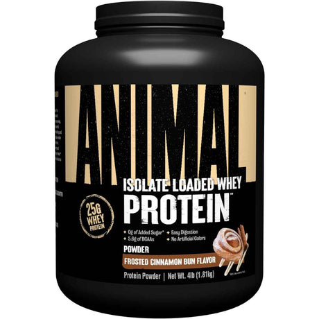 Animal Proteína de Suero de Leche Aislada 25 g - Sabor Bollo De Canela Helado - 4 polvo - Haz Tu Pedido