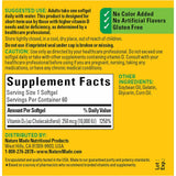 Nature Made Vitamina D3 10000 IU - 60 Cápsulas Blandas - Tabla Nutricional - Haz Tu Pedido