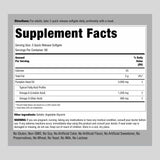 Piping Rock Aceite de Semilla de Calabaza 3000 mg - 200 Cápsulas Blandas - Tabla Nutricional - Haz Tu Pedido