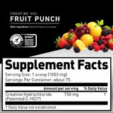 Kaged Creatina HCl™ - Sabor Ponche de Frutas - 75,23 g - Tabla Nutricional - Haz Tu Pedido
