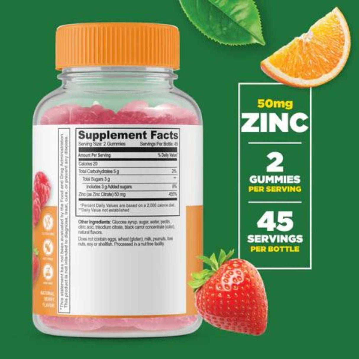 Lifeable Zinc  50 mg - 90 Gomitas - Tabla Nutricional - Haz Tu Pedido