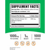 BulkSupplements.com Saw Palmetto 1000 mg - 1000 g - Tabla Nutricional - Haz Tu Pedido