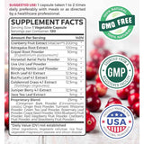 Healths Harmony Suplemento de Limpieza de Riñón  - 120 Cápsulas - Tabla Nutricional - Haz Tu Pedido
