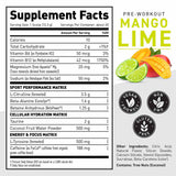 Kaged Pre-Entrenamiento - Sabor Mango Lima - 260 g - Tabla Nutricional - Haz Tu Pedido
