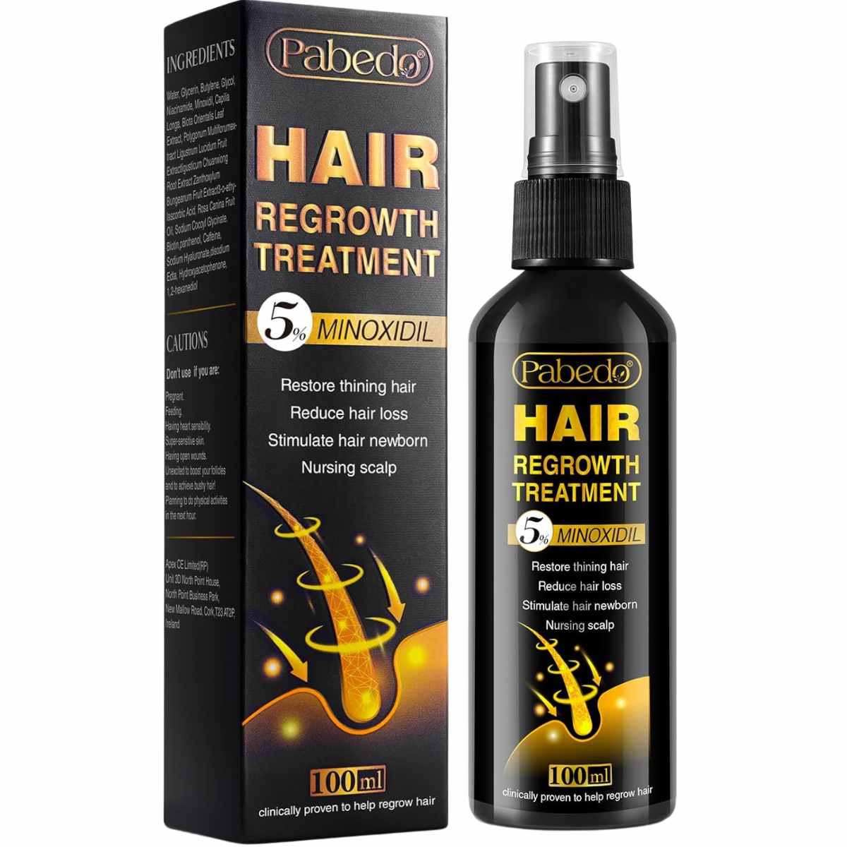 Pefamne Spray 5% Minoxidil para Hombres y Mujeres - 100 ml