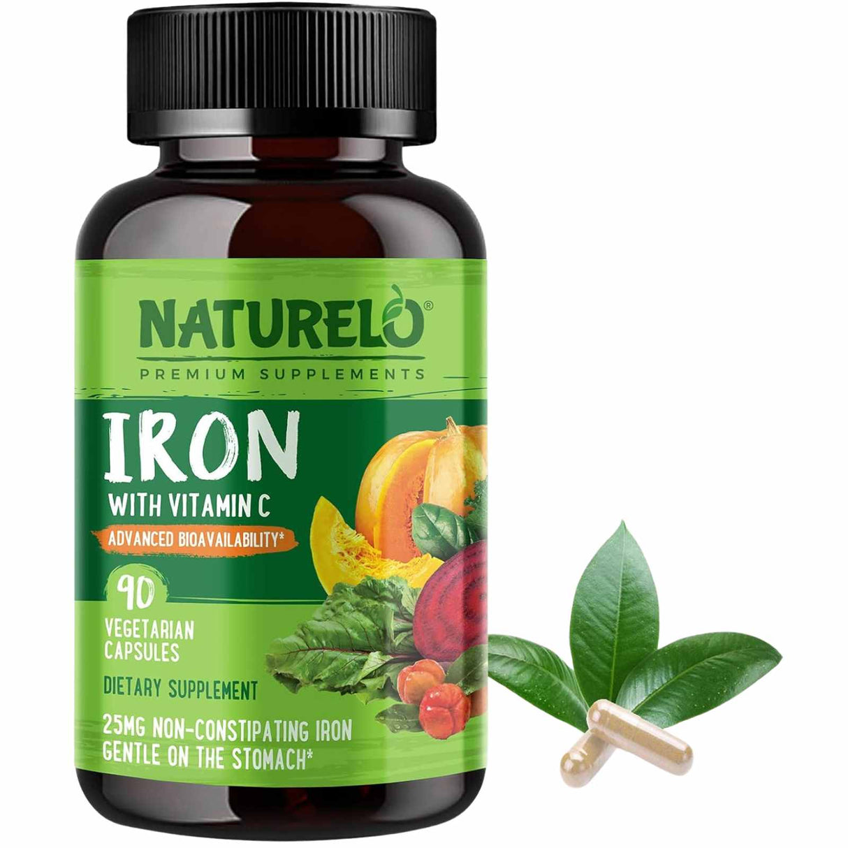 Naturelo  Hierro con Vitamina C - 90 Cápsulas Vegetarianas - Haz Tu Pedido