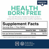 Freeda  Hierro  29 mg - 250 Tabletas - Tabla Nutricional - Haz Tu Pedido