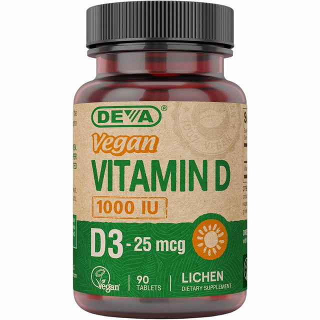 Deva Nutrition  Vitamina D3 1000 IU - 90 Tabletas - Haz Tu Pedido