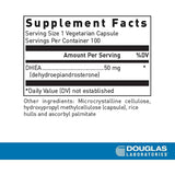 Douglas Laboratories DHEA  50 mg - 100 Cápsulas Vegetarianas - Tabla Nutricional - Haz Tu Pedido