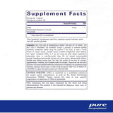 Pure Encapsulations DHEA  10 mg - 60 Cápsulas - Tabla Nutricional - Haz Tu Pedido