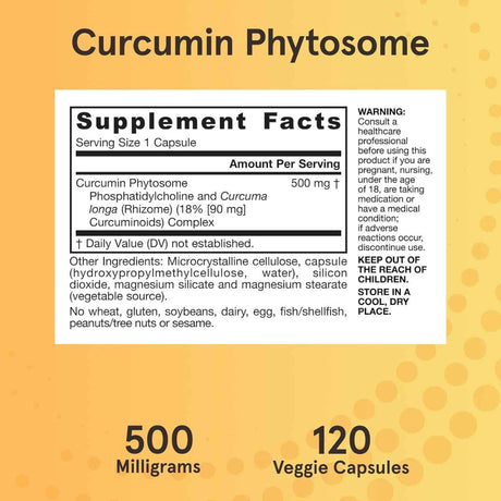 Jarrow Formulas Fitosoma de Curcumina 500 mg - Cápsulas Vegetales