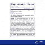 Pure Encapsulations DHEA  5 mg - 60 Cápsulas - Tabla Nutricional - Haz Tu Pedido