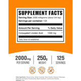 BulkSupplements.com Cla Ácido Linoleico Conjugado 2000 mg - 250 g - Tabla Nutricional - Haz Tu Pedido