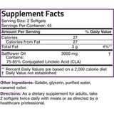 Bronson CLA  Ácido Linoleico Conjugado 3000 mg - 90 Cápsulas Blandas - Tabla Nutricional - Haz Tu Pedido