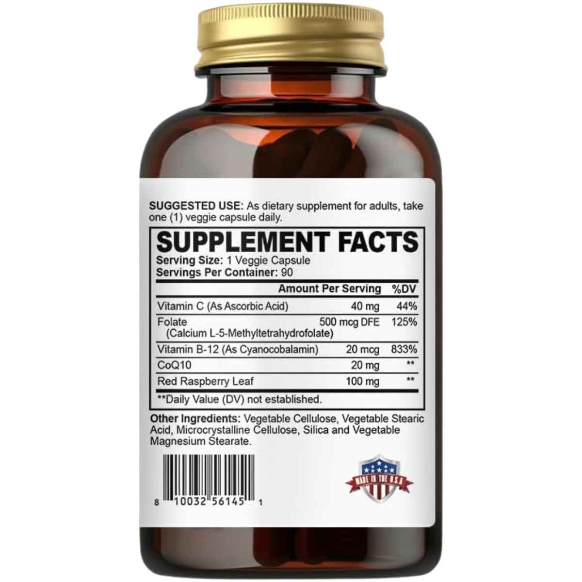 Oppuland Folato Activado 500 mcg - 90 Cápsulas Vegetales - Tabla Nutricional - Haz Tu Pedido