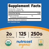 Nutricost Hongo Cordyceps Orgánico - 250 g - Tabla Nutricional - Haz Tu Pedido