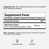 omre Espermidina  - 60 Cápsulas - Tabla Nutricional - Haz Tu Pedido