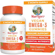 Frasco de gomitas omega 3 veganas MaryRuth Organics sabor naranja con 60 unidades